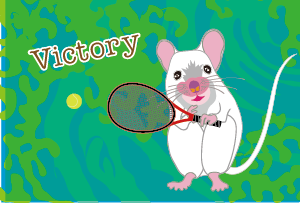 ネズミとスポーツのイラスト　バナー